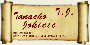 Tanacko Jokičić vizit kartica